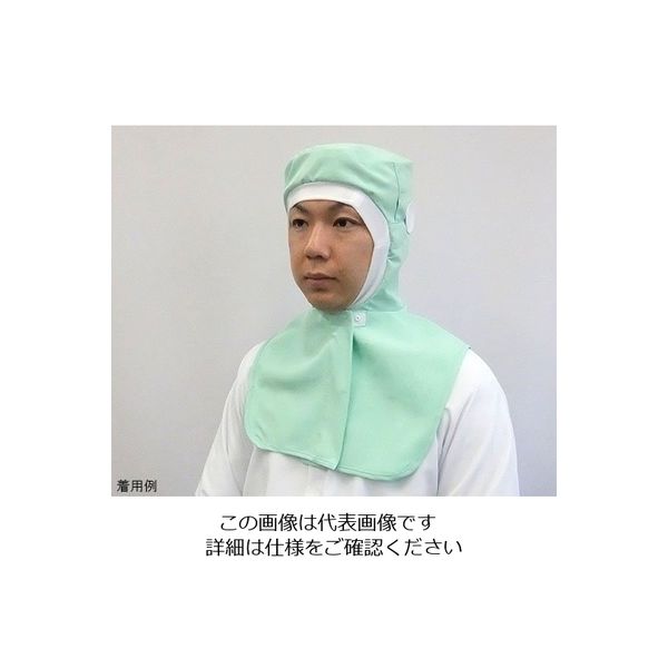 ガードナー ストレッチポプリン ツバ無しフード(緑) 長髪用 Lサイズ SP460-3 1枚 63-1222-55（直送品）