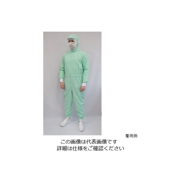 ガードナー 食品工場向け 続き服(緑) 袖裾ダブルフライス仕様 4Lサイズ CZ100-3 1枚 63-1222-16（直送品）