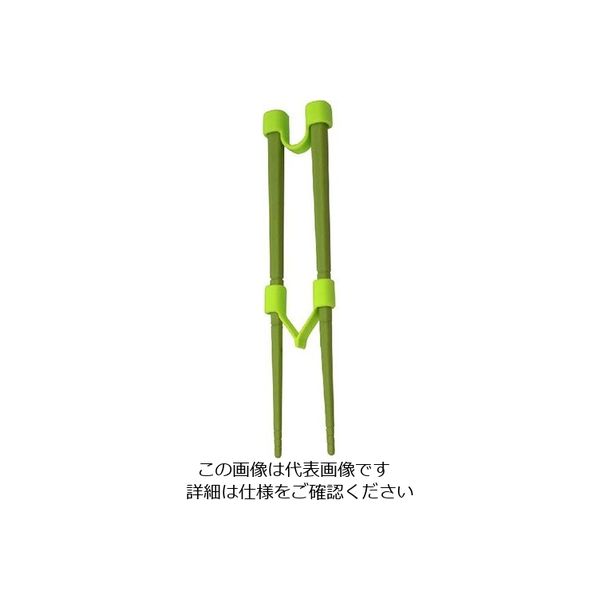 レーベン はじめてのちゃんと箸SS グリーン 63-4197-04 1個（直送品）