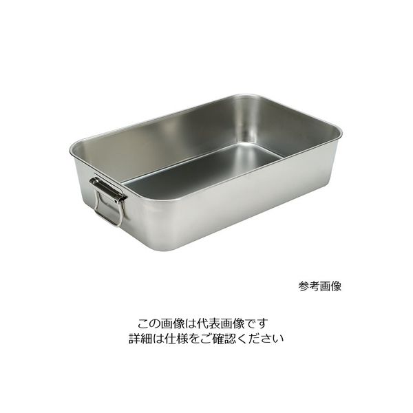 杉山工業 スギコ18-8 給食バット・可動ハンドル付 610×388×H250mm SH-6038-10H 1枚 63-5533-75（直送品）