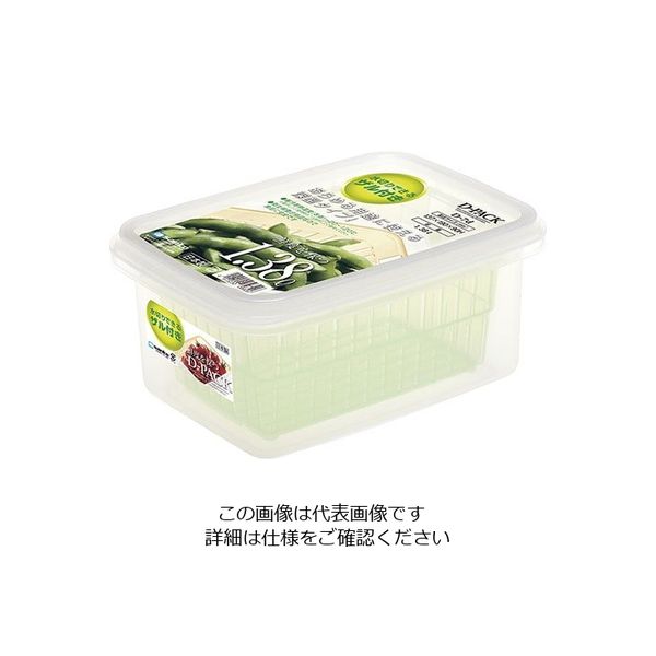 サンコープラスチック ザル付Dパック グリーン D-7d 1個 63-5694-82（直送品）