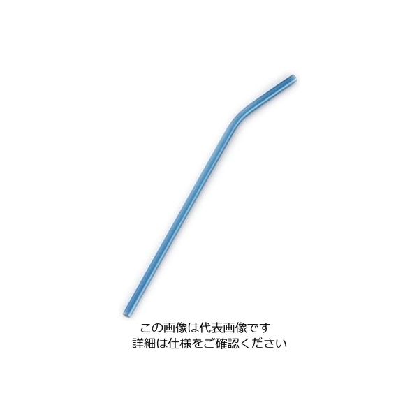片力商事 カラール アルミストロー(曲がり) ブルー 63-5698-57 1個（直送品）