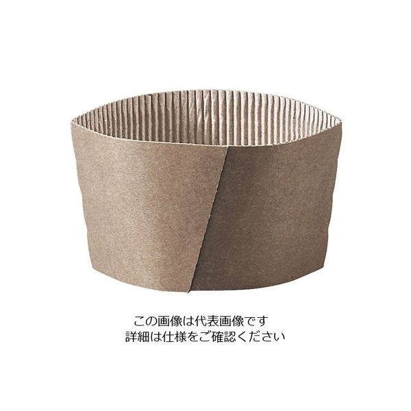 遠藤商事 アイス&スープカップ用スリーブ 100枚入 16オンス用 63-5700-40 1セット(100枚)（直送品）