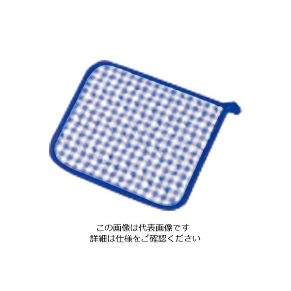 遠藤商事 チェック布製ポットホルダー ブルー 1個 63-5693-75（直送品）