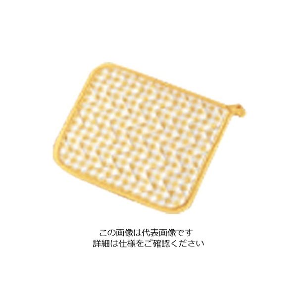 遠藤商事 チェック布製ポットホルダー イエロー 63-5693-77 1個（直送品）