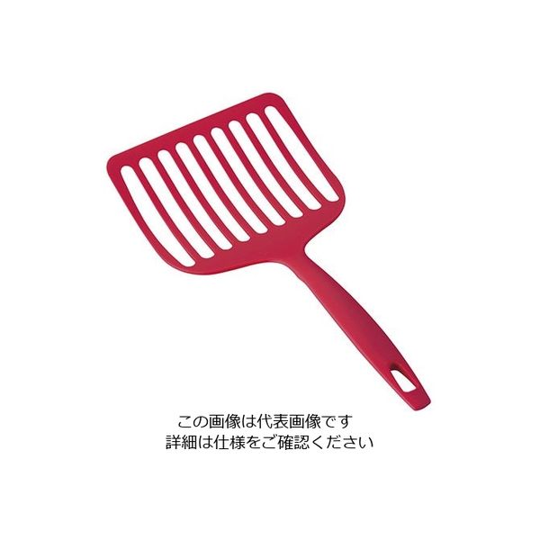 アルティス ホームシェフ しなるワイドターナー レッド 63-5695-25 1個（直送品）