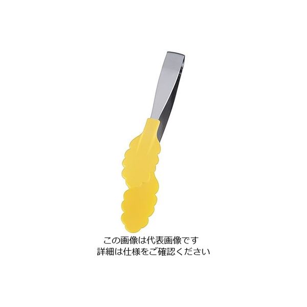 田辺金具 18ー0 抗菌 耐熱カラートング ミニ イエロー 63-5696-47 1個（直送品）