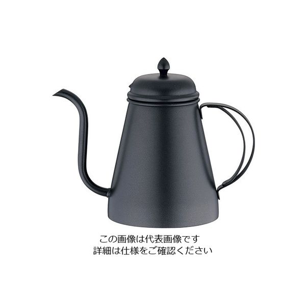 遠藤商事 18ー8 コーヒードリップポット(蓋付) ブラック 1000cc 63-5699-47 1個（直送品）