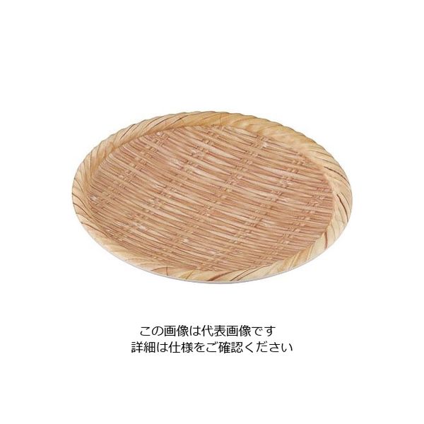 遠藤商事 JB メラミン竹模様丸皿 ブラウン M JB-B735BR 1個 63-5713-27（直送品）