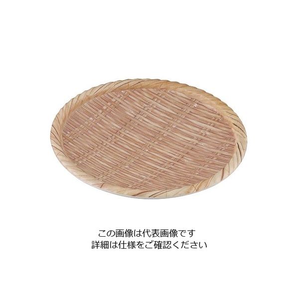 遠藤商事 JB メラミン竹模様丸皿 ブラウン L JB-B736BR 1個 63-5713-29（直送品）