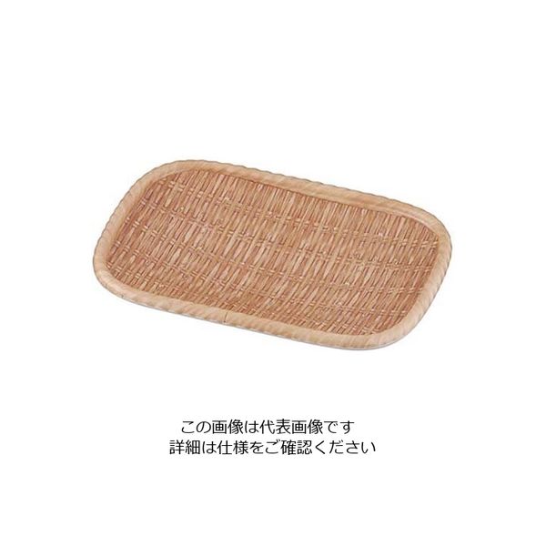 遠藤商事 JB メラミン竹模様長角皿 ブラウン S JB-B710BR 1個 63-5713-83（直送品）