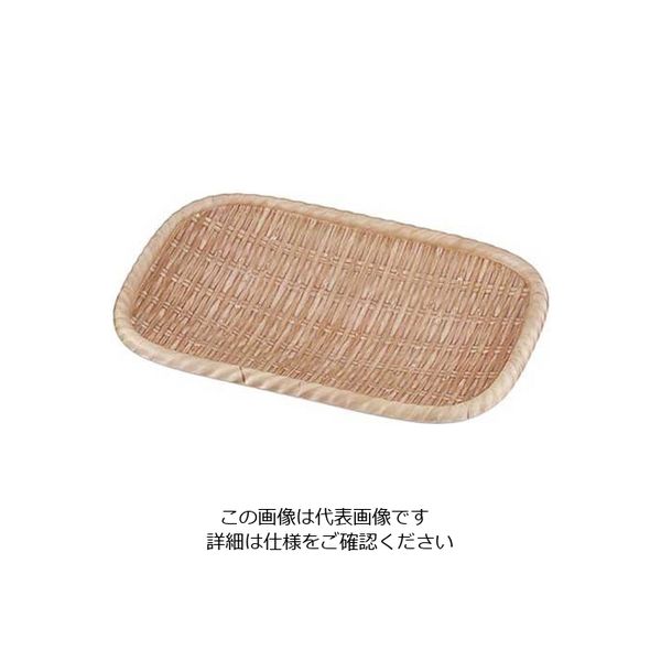 遠藤商事 JB メラミン竹模様長角皿 ブラウン L JB-B734BR 1個 63-5713-87（直送品）