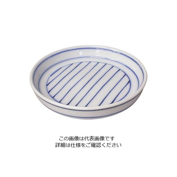 遠藤商事 そば薬味皿 線模様 2606-683 1個 63-5713-95（直送品）