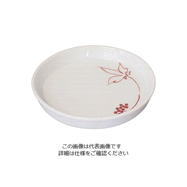 遠藤商事 そば薬味皿 うこぎ(赤) 2707-360 1個 63-5713-98（直送品）