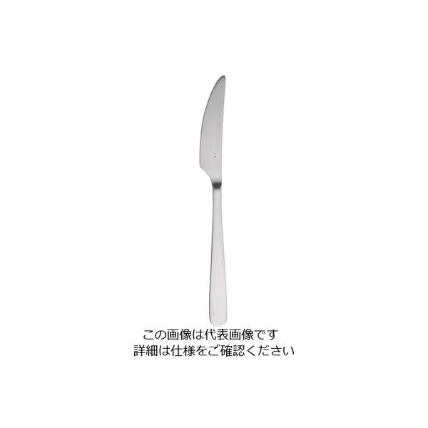 遠藤商事 SA18ー8 セピア ヘリテイジ マットシルバー デザートナイフ(刃付) 63-5707-38 1個（直送品）
