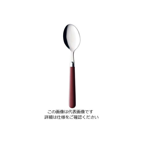高桑金属 トラッドカトラリー レッド デザートスプーン 63-5707-78 1個（直送品）