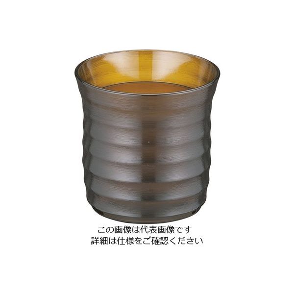 遠藤商事 スタッキング ガラ入れ 大 アンバー 63-5713-18 1個（直送品）