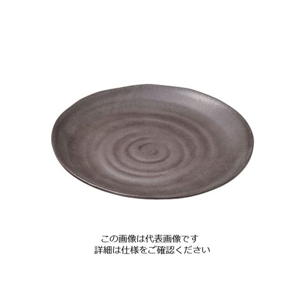 マイン メラミンウェア 茶 丸皿 φ24 M11-561 1個 63-5717-10（直送品）