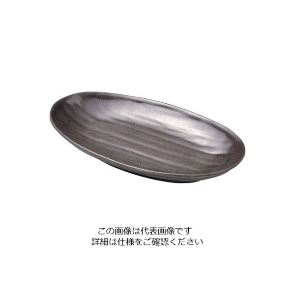 マイン メラミンウェア 茶 小判皿