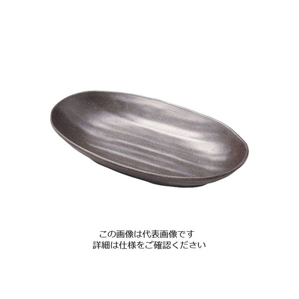 マイン メラミンウェア 茶 小判皿 中 M11-570 1個 63-5717-16（直送品）