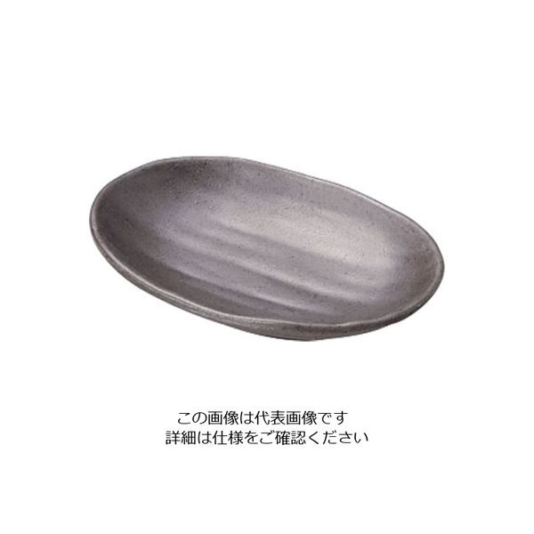 マイン メラミンウェア 茶 小判皿 小 M11-571 1個 63-5717-17（直送品）