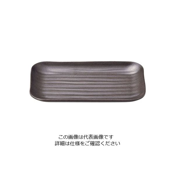 マイン メラミンウェア 茶 角皿 大 M11-572 1個 63-5717-18（直送品）