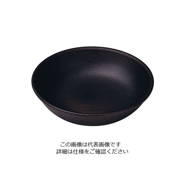 遠藤商事 WOOD ラウンドプレート 13.5cm ダークブラウン 63-5717-97 1個（直送品）