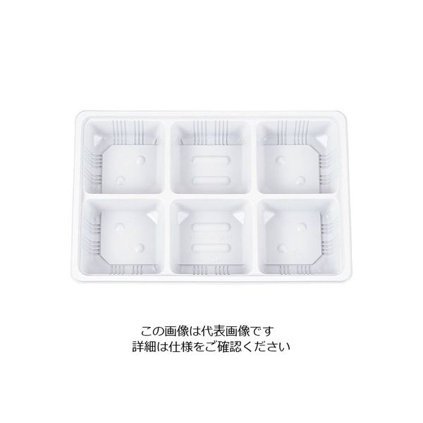 遠藤商事 夢彩ごぜん 50枚入 中仕切6 白 TSR-BOX90-60 1セット(50枚) 63-5719-38（直送品）