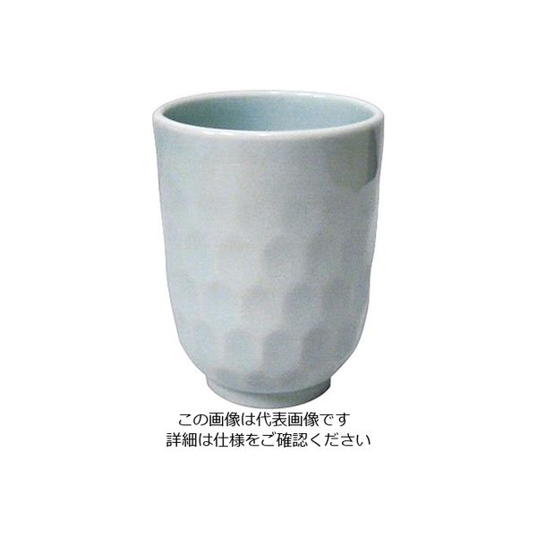 遠藤商事 青白磁亀甲寿司湯呑 21407-28 1個 63-5719-79（直送品）