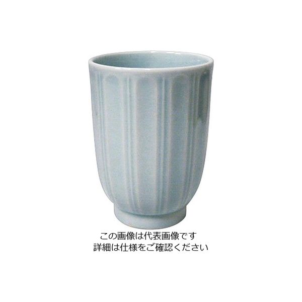 遠藤商事 青白磁彫寿司湯呑 21407-27 1個 63-5719-78（直送品）
