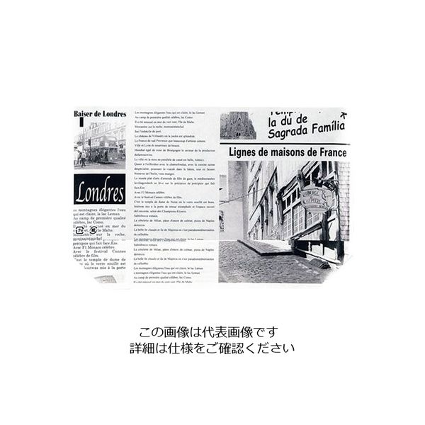 大阪ポリヱチレン販売 エコフィールド ヨーロピアン柄 100枚入 白 No.9618 1セット(100枚) 63-5722-15（直送品）