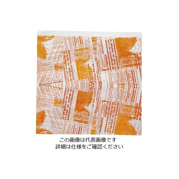 大阪ポリヱチレン販売 ヨーロピアン バーガー袋 200枚入 オレンジ PEU-7 1セット(200枚) 63-5722-20（直送品）
