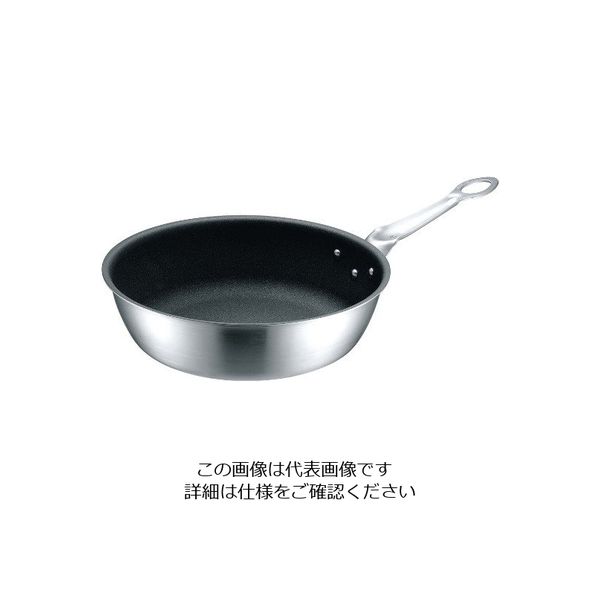 アズワン 3層鋼 セラミックコーティング深型フライパン 26cm 63-7106-72 1個（直送品）