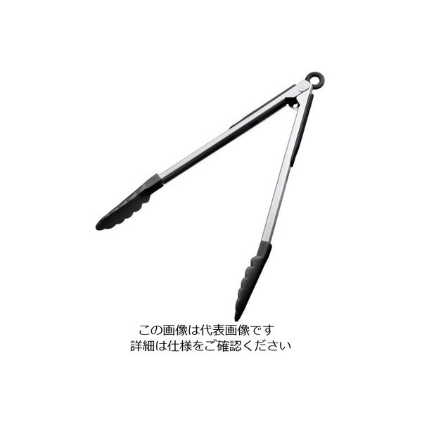 ジーエスホームプロダクツジャパン ナイロン 万能トング ロック付 9インチ 黒 KBーKE0118/BK 63-7126-86 1個（直送品）