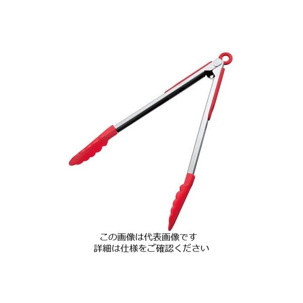 ジーエスホームプロダクツジャパン ナイロン 万能トング ロック付 12インチ 赤 KBーKE0119/RD 63-7126-89 1個（直送品）