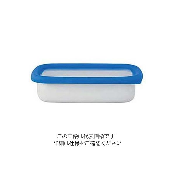 富士ホーロー コンテ ホーロー浅型角容器M KEーM・AB アクアブルー 63-7133-71 1個（直送品）