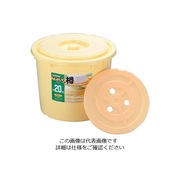 リス ポリエチレン つけもの樽 NI 10型(押し蓋付) 63-7133-97 1個（直送品）