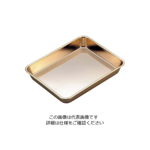 江部松商事 18ー8 浅型角バット(金メッキ付)6枚取 63-7149-70 1個（直送品）