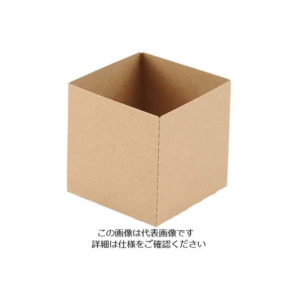 天満紙器 キューブカップ60(茶無地)CB12(100枚入) 63-7146-47 1枚(100枚)（直送品）