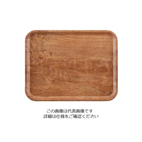 江部松商事 ヴィンテージウッド調トレー 艶消しノンスリップ MA3343E90 ブラウンオリーブ 63-7152-38 1個（直送品）