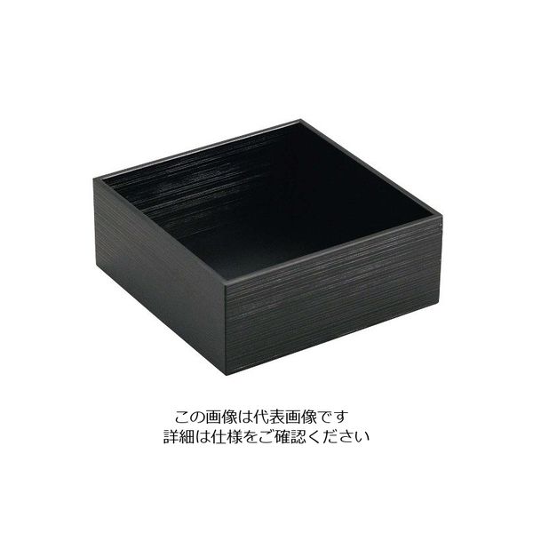 江部松商事 木製 千筋キューブ 黒 200×200×80mm 63-7155-05 1個（直送品）