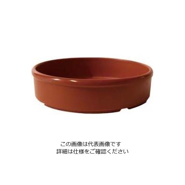アズワン メラミン テラコッタ ラウンドディッシュ 6インチ 520505TI 63-7157-86 1個（直送品）