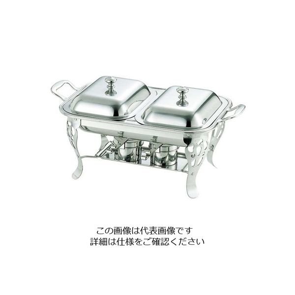 アズワン UK 18ー8 共柄 角チューフィングディッシュ ダブル用中鍋 20インチ 63-7161-37 1個（直送品）