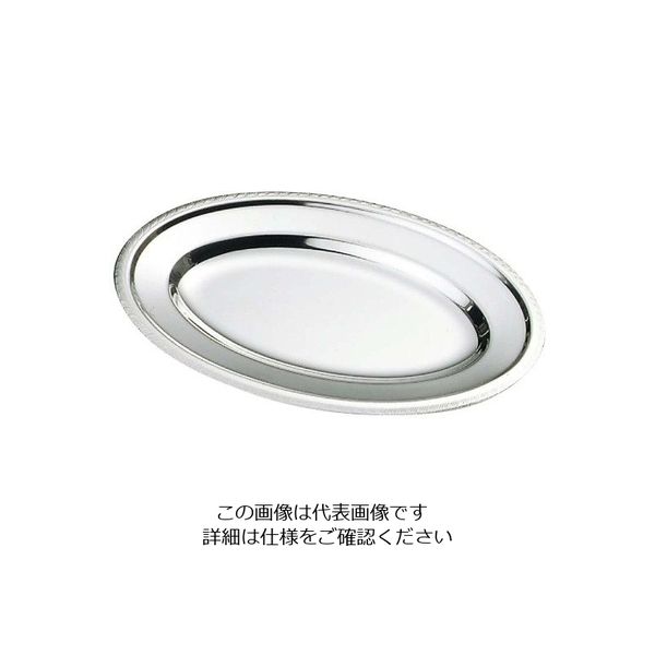 イケダ IKD 18ー8 ベビー 小判皿 模様入 8インチ 63-7166-55 1個（直送品）