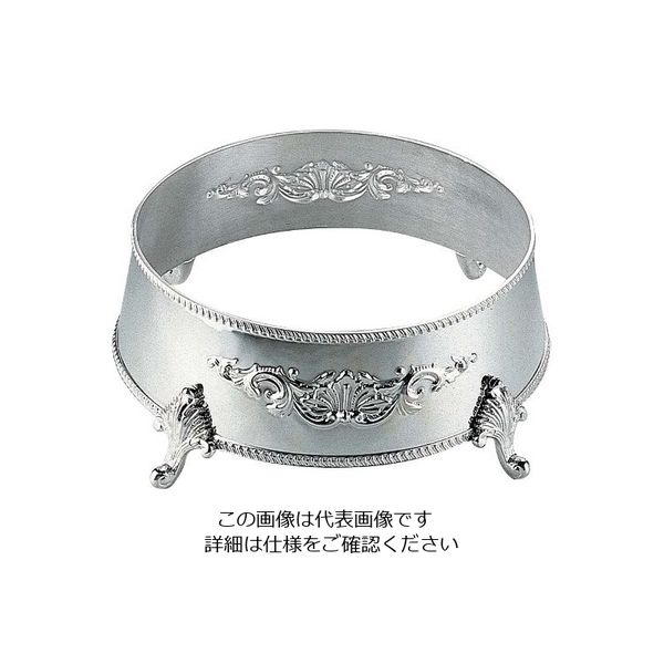 江部松商事 H 洋白 丸皿飾台 14インチ用 三種メッキ 63-7167-32 1個（直送品）
