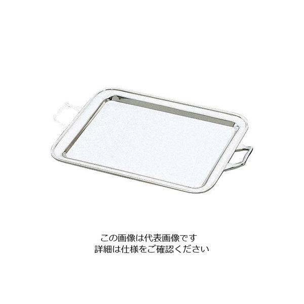 江部松商事 H 洋白 角盆 手付(無地手)28インチ 三種メッキ 63-7167-76 1個（直送品）