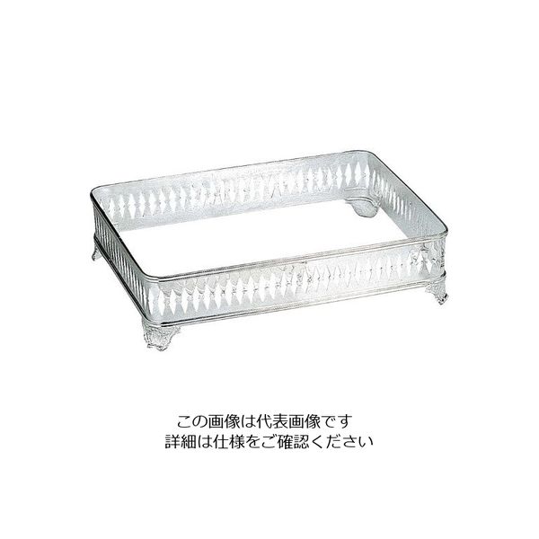 江部松商事 H 洋白 角型 ビュッフェスタンド足付 20吋用 三種メッキ 63-7168-09 1個（直送品）