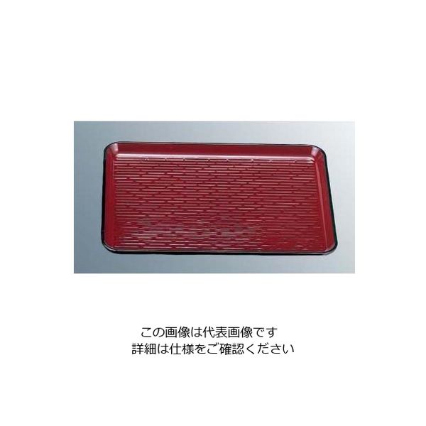 若泉漆器 耐熱長手盆 ウルミ鎌倉彫 尺3寸 FRP樹脂 NS加工 63-7173-94 1個（直送品）