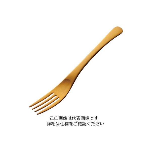アズワン アルミ デザートフォーク アルマイト ゴールド加工（1個箱） 1個 63-7181-09（直送品）