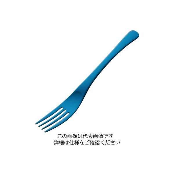 アズワン アルミ デザートフォーク アルマイト ブルー加工（1個箱） 1個 63-7181-11（直送品）